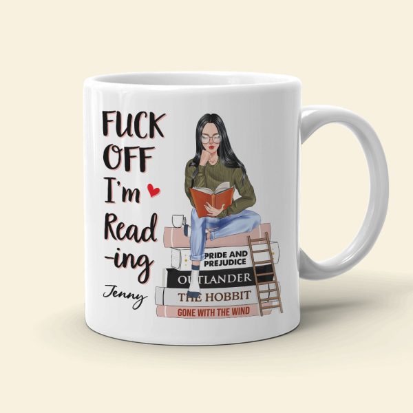 I'm Reading Book, Book Girl White Mug Gift I'm Reading Book, Book Girl White Mug Gift