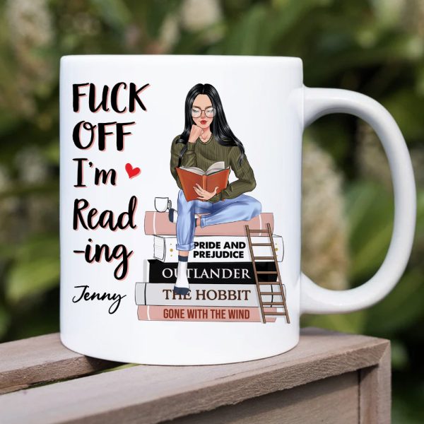 I'm Reading Book, Book Girl White Mug Gift I'm Reading Book, Book Girl White Mug Gift