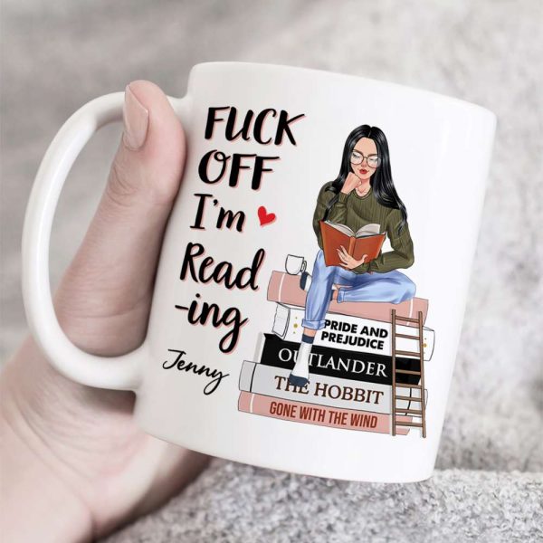 I'm Reading Book, Book Girl White Mug Gift I'm Reading Book, Book Girl White Mug Gift