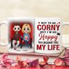 I'm So Happy You Popped Into My Life Personalized Coffee Mug, Couple Gift