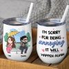 I'm Sorry For Being Annoying - Personalized Couple Mug - Gift For Couple