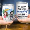 I'm Sorry For Being Annoying - Personalized Couple Mug - Gift For Couple