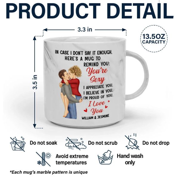 In Case I Don't Say It Enough Couples - Personalized Marble Mug In Case I Don't Say It Enough Couples - Personalized Marble Mug