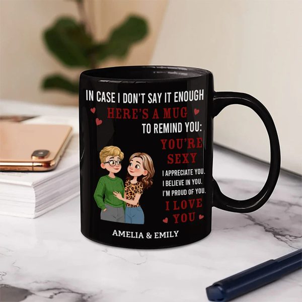 In Case I Don't Say It Enough Couples Animate Hugging Couple - Personalized Mug In Case I Don't Say It Enough Couples Animate Hugging Couple - Personalized Mug