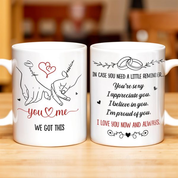 In Case You Need A Little Reminder Linked Rings And Hearts Design - Personalized Custom Coffee Mug - CPL1140_MG In Case You Need A Little Reminder Linked Rings And Hearts Design - Personalized Custom Coffee Mug - CPL1140_MG
