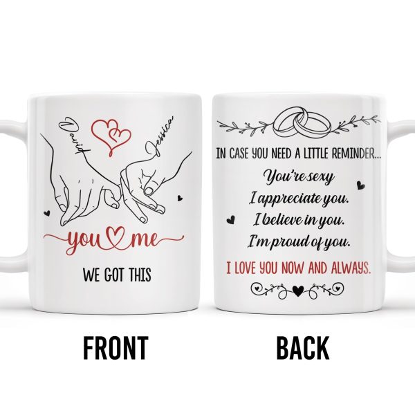 In Case You Need A Little Reminder Linked Rings And Hearts Design - Personalized Custom Coffee Mug - CPL1140_MG In Case You Need A Little Reminder Linked Rings And Hearts Design - Personalized Custom Coffee Mug - CPL1140_MG