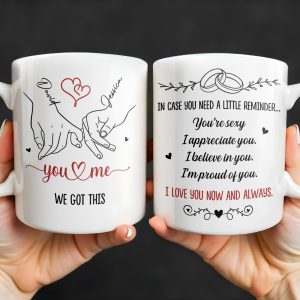In Case You Need A Little Reminder Linked Rings And Hearts Design - Personalized Custom Coffee Mug - CPL1140_MG