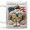 In Honor Of Service, Military Uniform and U.S. Flag - Personalized Custom Coffee Mug - GRAD280_MG In Honor Of Service, Military Uniform and U.S. Flag - Personalized Custom Coffee Mug - GRAD280_MG