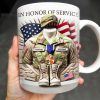 In Honor Of Service, Military Uniform and U.S. Flag - Personalized Custom Coffee Mug - GRAD280_MG In Honor Of Service, Military Uniform and U.S. Flag - Personalized Custom Coffee Mug - GRAD280_MG