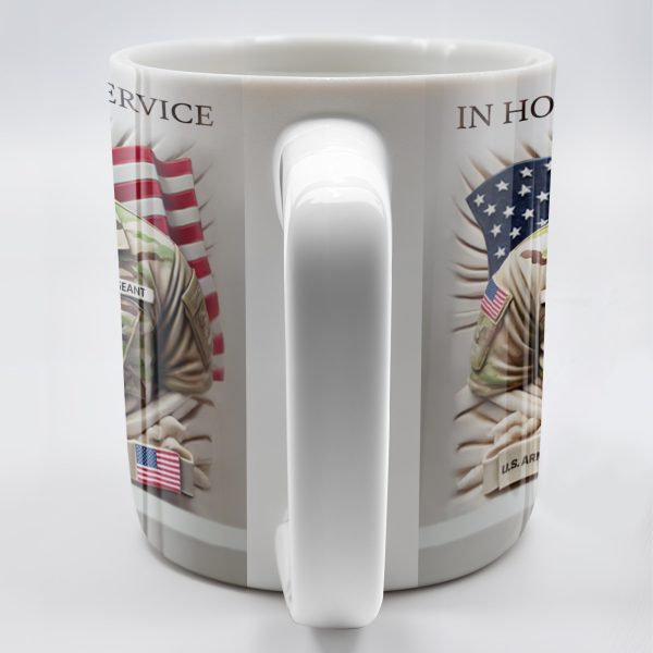 In Honor Of Service, Military Uniform and U.S. Flag - Personalized Custom Coffee Mug - GRAD280_MG In Honor Of Service, Military Uniform and U.S. Flag - Personalized Custom Coffee Mug - GRAD280_MG