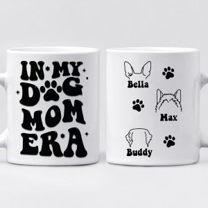 In My Dog Mom Era - Dog & Cat Personalized Custom Mug - Gift For Pet Owners, Pet Lovers