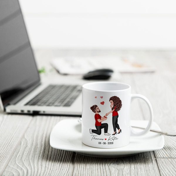 In My Engaged Era Couple Proposal Engagement Gift Future Bride Gift Ideas, Bridal Shower Gift for Her, Bride Mug Wedding Gift for Friend Newly Engaged Personalized Mug