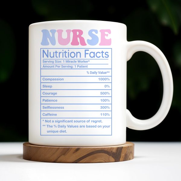 In My Nurse Era, Nurse Nutrition Facts, Nurse Cap And Medical Symbols - Personalized Custom Coffee Mug - NUR013_MG In My Nurse Era, Nurse Nutrition Facts, Nurse Cap And Medical Symbols - Personalized Custom Coffee Mug - NUR013_MG