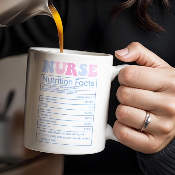In My Nurse Era, Nurse Nutrition Facts, Nurse Cap And Medical Symbols - Personalized Custom Coffee Mug - NUR013_MG In My Nurse Era, Nurse Nutrition Facts, Nurse Cap And Medical Symbols - Personalized Custom Coffee Mug - NUR013_MG