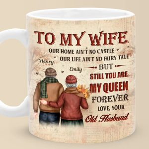 In Your Smile, I Find My Peace - Couple Personalized Custom Mug - Gift For Husband Wife, Anniversary