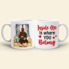 Inside Me Is Where You Belong, Personalized Coffee Mug, Gift For Couple