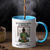 It Started With A Message - Gift For Couples - Personalized Accent Mug It Started With A Message - Gift For Couples - Personalized Accent Mug