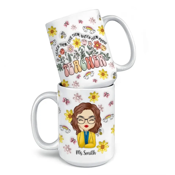 It Takes A Big Heart To Shape Little Minds - Teacher Personalized Custom 3D Inflated Effect Printed Mug - Gift For Teacher It Takes A Big Heart To Shape Little Minds - Teacher Personalized Custom 3D Inflated Effect Printed Mug - Gift For Teacher