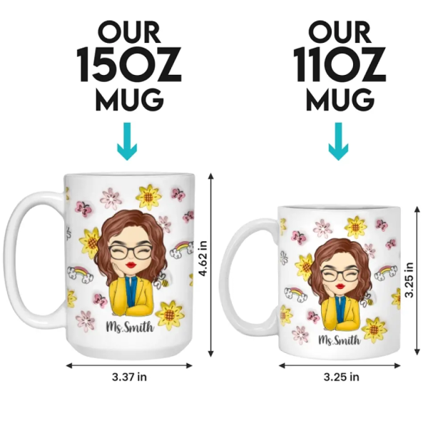 It Takes A Big Heart To Shape Little Minds - Teacher Personalized Custom 3D Inflated Effect Printed Mug - Gift For Teacher It Takes A Big Heart To Shape Little Minds - Teacher Personalized Custom 3D Inflated Effect Printed Mug - Gift For Teacher