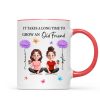It Takes A Long Time Grow And Old Friends Birth Month Flowers Personalized Mug
