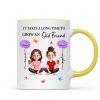 It Takes A Long Time Grow And Old Friends Birth Month Flowers Personalized Mug