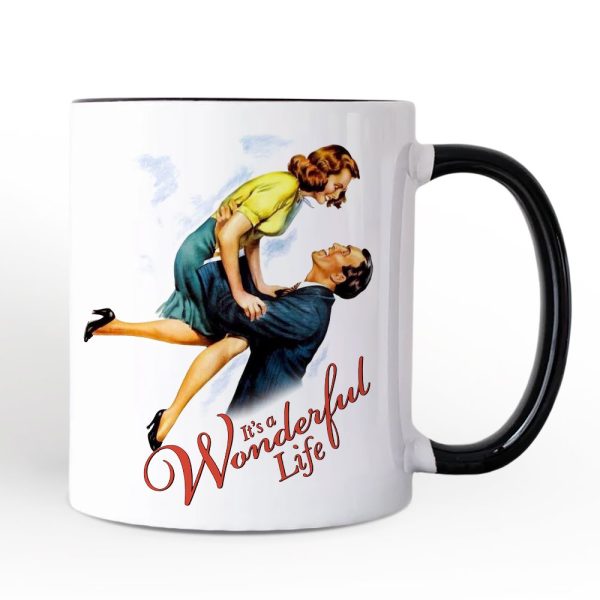 It's a Wonderful Life Personalized Mug, Vintage 1940s Movie Christmas Gift with Custom Name It's a Wonderful Life Personalized Mug, Vintage 1940s Movie Christmas Gift with Custom Name