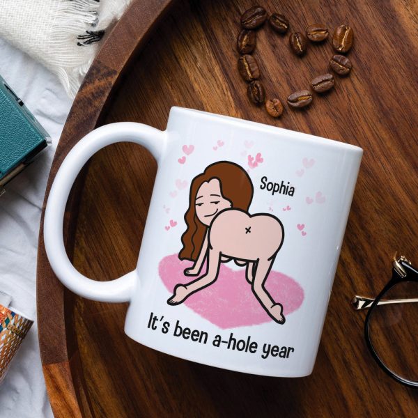 It's Been A-Hole Year Personalized Mug, Gift For Couple, Couple Anniversary Gift, Funny Couple Mug