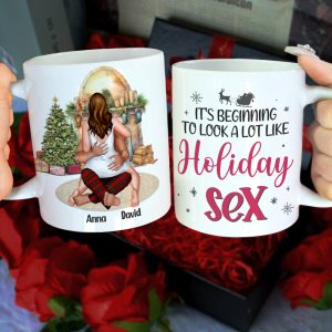 It's Beginning To Look A Lot Like Holiday Personalized Coffee Mug, Couple Gift