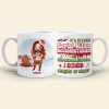It's Either Serial Killer Documentaries Or Christmas Movies I Either Sleighin' Or Slayin', Black Night Girl White Mug It's Either Serial Killer Documentaries Or Christmas Movies I Either Sleighin' Or Slayin', Black Night Girl White Mug