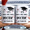 It's Miss Doctor Actually With Graduation Cap and Hearts - Personalized Custom Coffee Mug - DOC044_MG It's Miss Doctor Actually With Graduation Cap and Hearts - Personalized Custom Coffee Mug - DOC044_MG