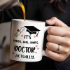 It's Miss Doctor Actually With Graduation Cap and Hearts - Personalized Custom Coffee Mug - DOC044_MG It's Miss Doctor Actually With Graduation Cap and Hearts - Personalized Custom Coffee Mug - DOC044_MG