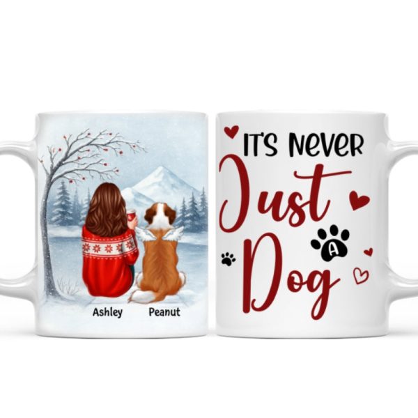 It's Never Just a Dog - Personalized Mug - Heartfelt Christmas Gift for Dog Moms It's Never Just a Dog - Personalized Mug - Heartfelt Christmas Gift for Dog Moms