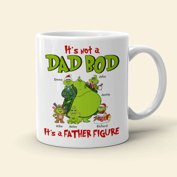 It'S Not A Dad Bod It'S A Father Figure, Gift For Dad, Personalized Mug, Green Dad And Kid Mug, Christmas Gift 04QHHN281123 It'S Not A Dad Bod It'S A Father Figure, Gift For Dad, Personalized Mug, Green Dad And Kid Mug, Christmas Gift 04QHHN281123