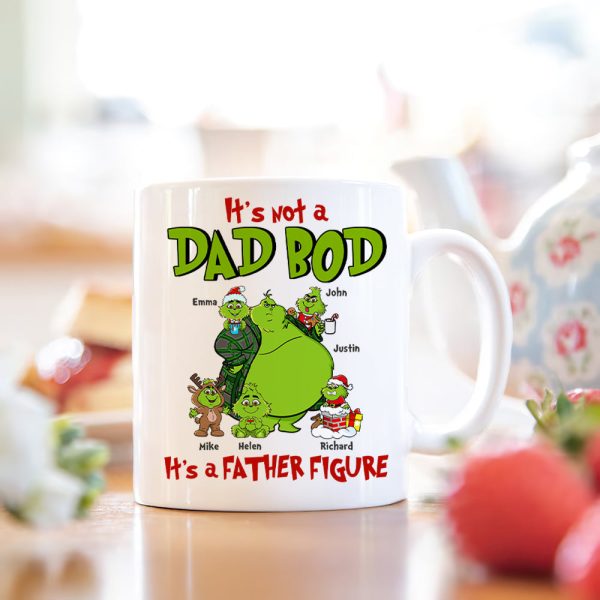 It'S Not A Dad Bod It'S A Father Figure, Gift For Dad, Personalized Mug, Green Dad And Kid Mug, Christmas Gift 04QHHN281123 It'S Not A Dad Bod It'S A Father Figure, Gift For Dad, Personalized Mug, Green Dad And Kid Mug, Christmas Gift 04QHHN281123