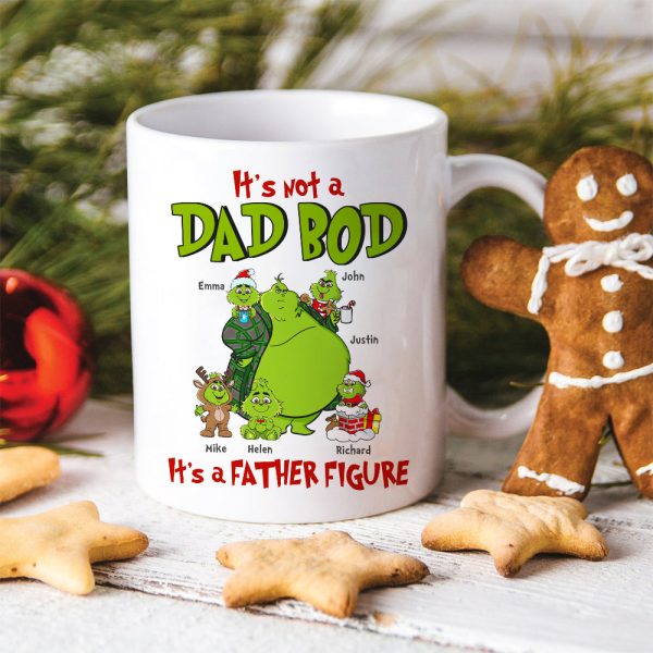 It'S Not A Dad Bod It'S A Father Figure, Gift For Dad, Personalized Mug, Green Dad And Kid Mug, Christmas Gift 04QHHN281123 It'S Not A Dad Bod It'S A Father Figure, Gift For Dad, Personalized Mug, Green Dad And Kid Mug, Christmas Gift 04QHHN281123