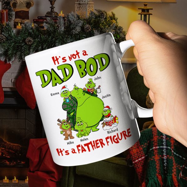 It'S Not A Dad Bod It'S A Father Figure, Gift For Dad, Personalized Mug, Green Dad And Kid Mug, Christmas Gift 04QHHN281123 It'S Not A Dad Bod It'S A Father Figure, Gift For Dad, Personalized Mug, Green Dad And Kid Mug, Christmas Gift 04QHHN281123
