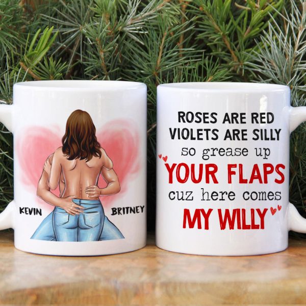 It's Not That I'm Horny Naughty, Personalized Couple Mug, Valentine Gifts, Couple Mug, 131223