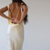 Ivory Satin Backless Maxi Dress Ivory Satin Backless Maxi Dress