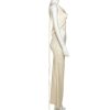 Ivory Satin Backless Maxi Dress Ivory Satin Backless Maxi Dress
