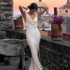 Ivory Satin Backless Maxi Dress Ivory Satin Backless Maxi Dress