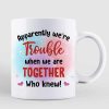 Jeans Jacket Besties Watercolor Personalized Mug