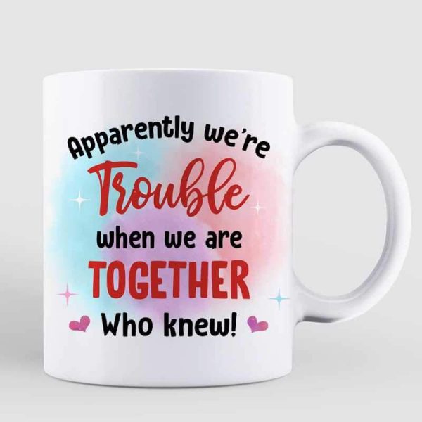 Jeans Jacket Besties Watercolor Personalized Mug