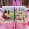 Jesus Lord, Please Keep Your Arm Around My Shoulder And Your Hand Over My Mouth - Personalized White Mug Jesus Lord, Please Keep Your Arm Around My Shoulder And Your Hand Over My Mouth - Personalized White Mug