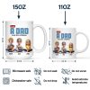 Just A Dad And His Girl 3D Cartoon - Personalized Mug Just A Dad And His Girl 3D Cartoon - Personalized Mug