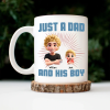 Just A Dad And His Girl 3D Effect Crossed Arms - Personalized Mug Just A Dad And His Girl 3D Effect Crossed Arms - Personalized Mug