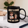Just A Dad And His Girl 3D Effect Crossed Arms - Personalized Mug Just A Dad And His Girl 3D Effect Crossed Arms - Personalized Mug