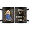 Just A Girl Boy Who Loves Books - Personalized Black Mug Just A Girl Boy Who Loves Books - Personalized Black Mug