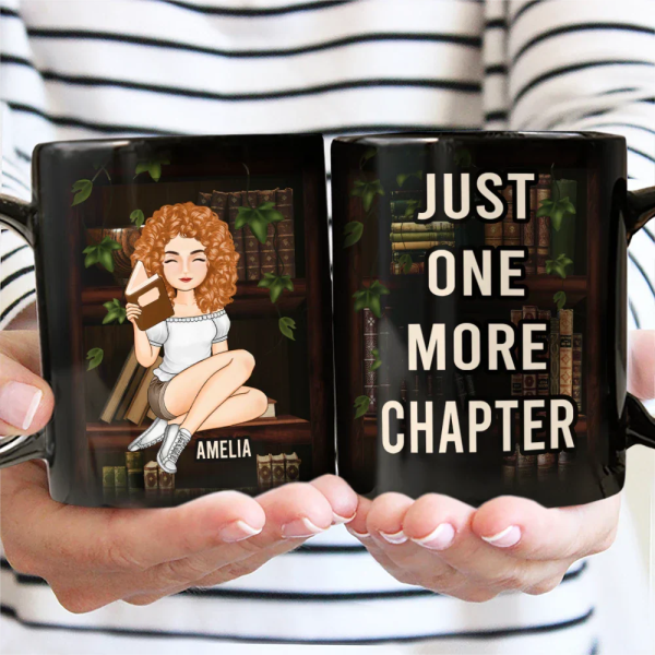 Just A Girl Boy Who Loves Books - Personalized Black Mug Just A Girl Boy Who Loves Books - Personalized Black Mug