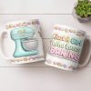 Just A Girl Who Loves Baking With Mixer And Cupcakes - Personalized Custom Coffee Mug - COOK030_MG Just A Girl Who Loves Baking With Mixer And Cupcakes - Personalized Custom Coffee Mug - COOK030_MG