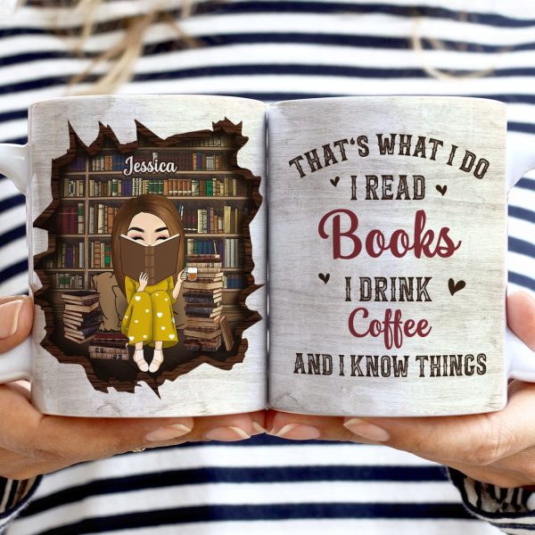 Just A Girl Who Loves Books - Gift For Book Lovers, Bookworms, Readers - Personalized White Edge-to-Edge Mug Just A Girl Who Loves Books - Gift For Book Lovers, Bookworms, Readers - Personalized White Edge-to-Edge Mug